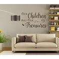 thumbnail image 3 of Our Children are Our Treasures Wall Vinyl Decals Lettering Sticker Family Quote Décor, 33x20, Chocolate Brown, 3 of 5