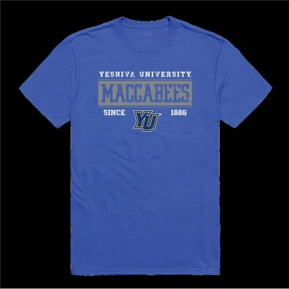 Yeshiva University Maccabees College Established T-Shirt, Royal - Extra Large