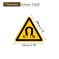 thumbnail image 2 of Uxcell Triangle Beware of The Magnetic Field Warning Sign Self Adhesive 20mm 10Pcs, 2 of 4