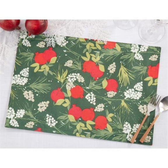 Saro Lifestyle Holiday Pomegranate Placemat (Set of 4)
