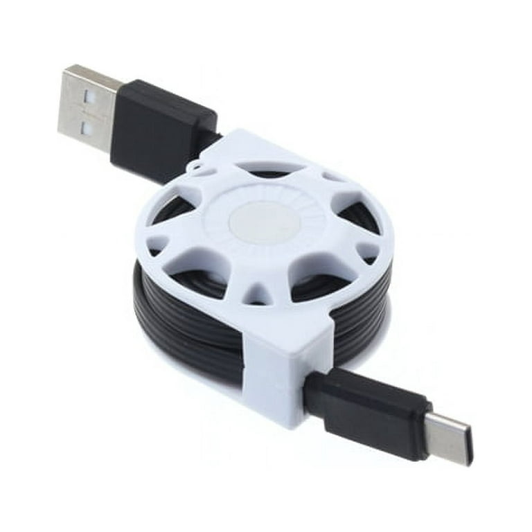 Type-C Retractable USB Cable Charger Power Wire Sync USB-C Data Transfer Cord J4V for ZTE Blade x Ma