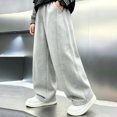 thumbnail image 2 of JFTTX Boys Baggy Sweatpants Wide Leg Straight Fit Sweatpants for Boys Elastic Waist Open Bottom Athletic Casual Sweat Pants with Pockets, 2 of 9