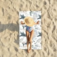 thumbnail image 4 of Beach Towel for Kids Adults | Microfiber Lightweight Thin Towels | Oversized Quick Dry Custom Shark Beach Towel for Boys Girls | Sand Free Pool Towels for Beach Travel Pool, 4 of 8