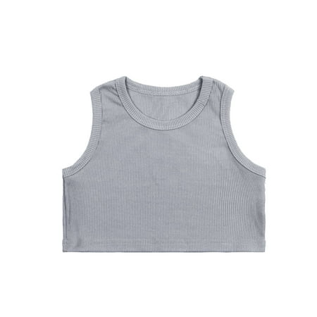 

Toddler Kids Girls Dance Tank Top Camis Crop Vest Sleeveless Sports Dance Top Toddler Ballet Gymnastics Dancewear Child Leisure Outwear