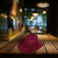 thumbnail image 6 of Yunliwuli Women Men Western Cowboy Hat, Retro Vintage Jazz Hat Autumn Winter Wide Brim Adult Bull Hat, 6 of 7