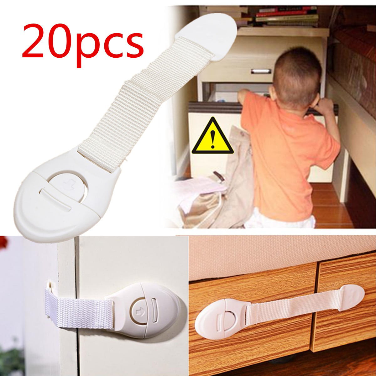 2x Kids Child Baby Proof Door Cupboard Fridge Cabinet Drawer Safety Durable Lock 