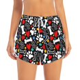 thumbnail image 2 of Rateoe Paw And Bones Printed 2 in 1 Women's Workout Shorts for Athletic Gym Running Shorts with Phone Pockets-XX-Large, 2 of 7
