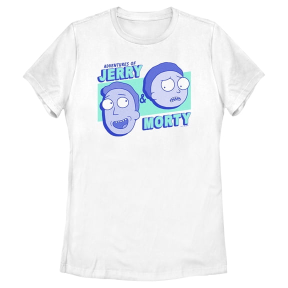 Women's Rick And Morty Adventures of Jerry & Morty Graphic Tee White 2X Large