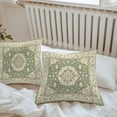 thumbnail image 7 of Waterproof Throw Pillow Covers Set of 2, 16x16 Inch Southwestern Sage Green Decorative Pillowcases Outdoor Pillow Slip Cushion Covers Set for Couch Tent Tribal Antique Boho-Chic Heritage, 7 of 7
