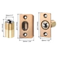 thumbnail image 2 of Unique Bargains Closet Door Ball Catch Ball Latch Adjustable Ball Catches Cabinet Door Beads Lock, Brass 2 Pack, 2 of 5