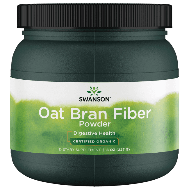 Swanson Oat Bran Fiber Powder Certified Organic 8 oz Powder