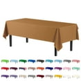thumbnail image 3 of Exquisite 12 Pack Premium Rectangular Plastic Tablecloth Cover 54" x 108" - Gold, 3 of 7