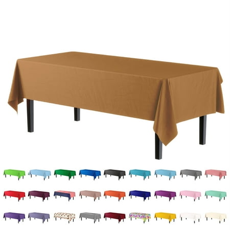 

Exquisite Turquoise Plastic Tablecloth Cover - 54 x 108 - Heavy Duty - Disposable - Single Count