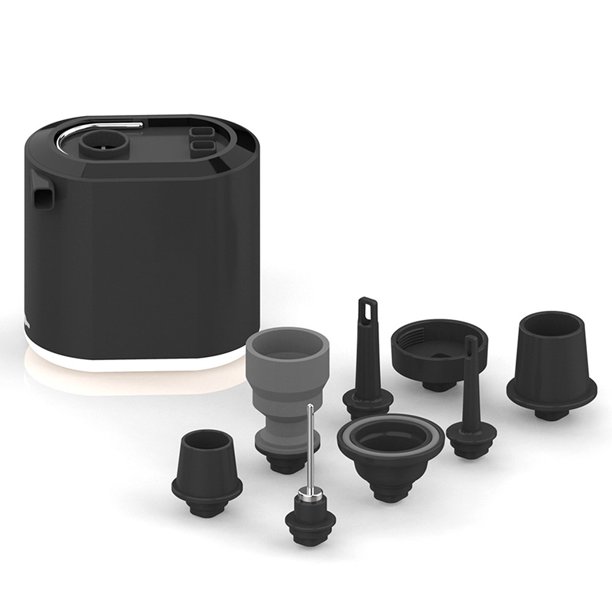 Bomba De Aire Eléctrica Bomba de aire 3600mA Bomba de aire liviana para inflar para acampar al aire libre (negro)