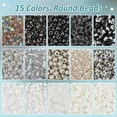 thumbnail image 2 of 2390pcs 15 Colours Black Series Glass Seed Beads 4mm Waist Beads Kit 6/0 Mini Spacer Beads for Bracelet Jewelry Making Craft Beads for Bracelets Necklaces Earrings Making Crafting, 2 of 6