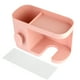 thumbnail image 1 of Soporte para secador de pelo para baño montado en la pared, estante de almacenamiento, cesta de pared multifuncional (rosa), 1 of 8