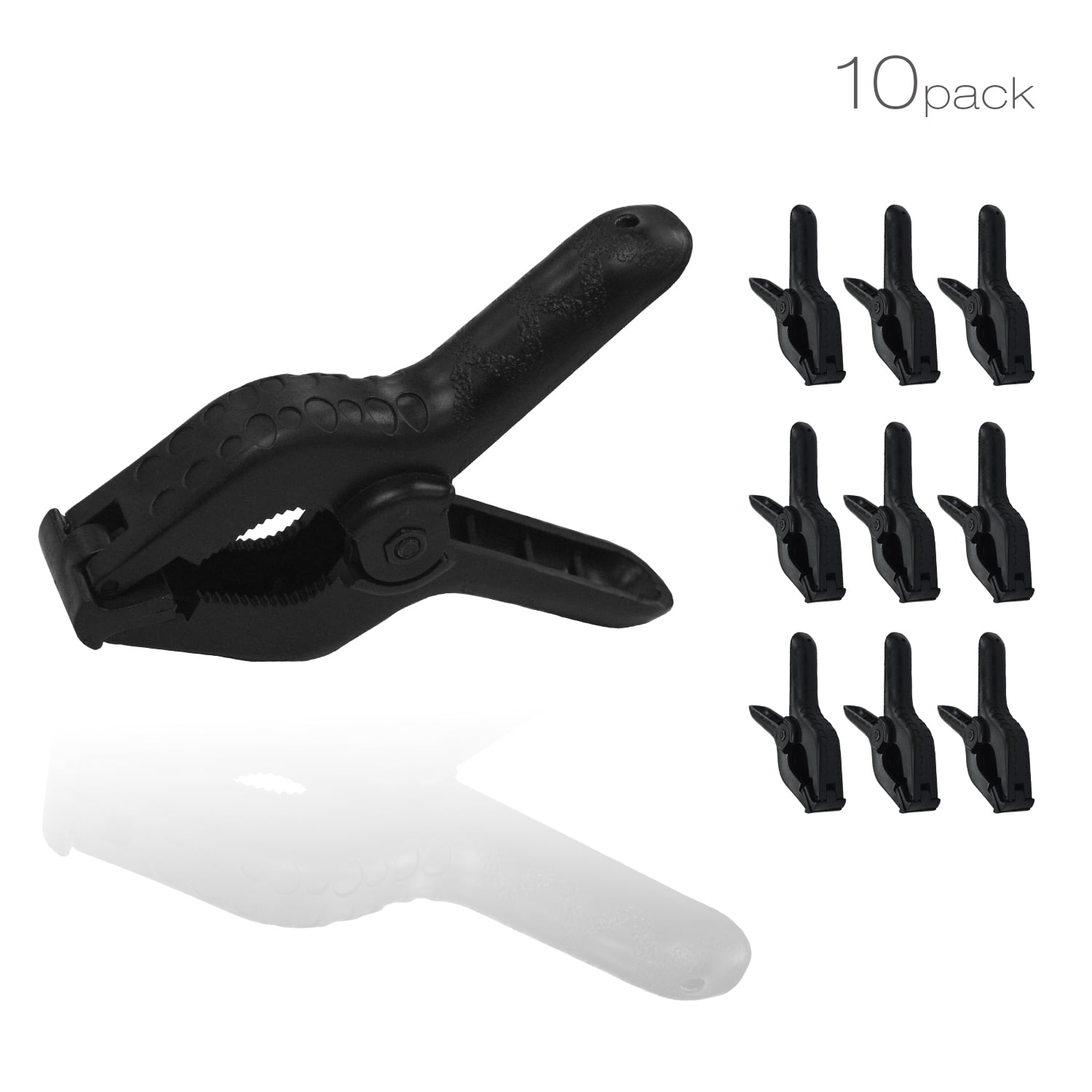 LS Photography 10 Pcs Black Spring Clamps for Photo Video Shoot Muslin Backdrop Background, WMT1333