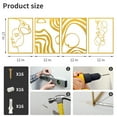 thumbnail image 2 of 4 Pcs Metal Wall Art Decor,Gold Morden Wall Art Sculptures for Living Room Bedroom Hallway Dining Room,Minimalist Wall Hanging, 2 of 6