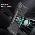 thumbnail image 4 of FYBTO Compatible with Samsung Galaxy A02S Case, Galaxy A02S Case with Tempered Glass Screen Protector [2Pcs], Shockproof [Military-Grade] Phone Cover Case with Ring Kickstand for Samsung A02S, Red, 4 of 5