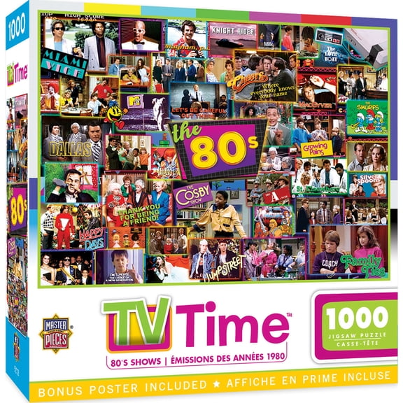 MasterPieces 1000 Piece Jigsaw Puzzle - 80's Shows - 19.25"x26.75"