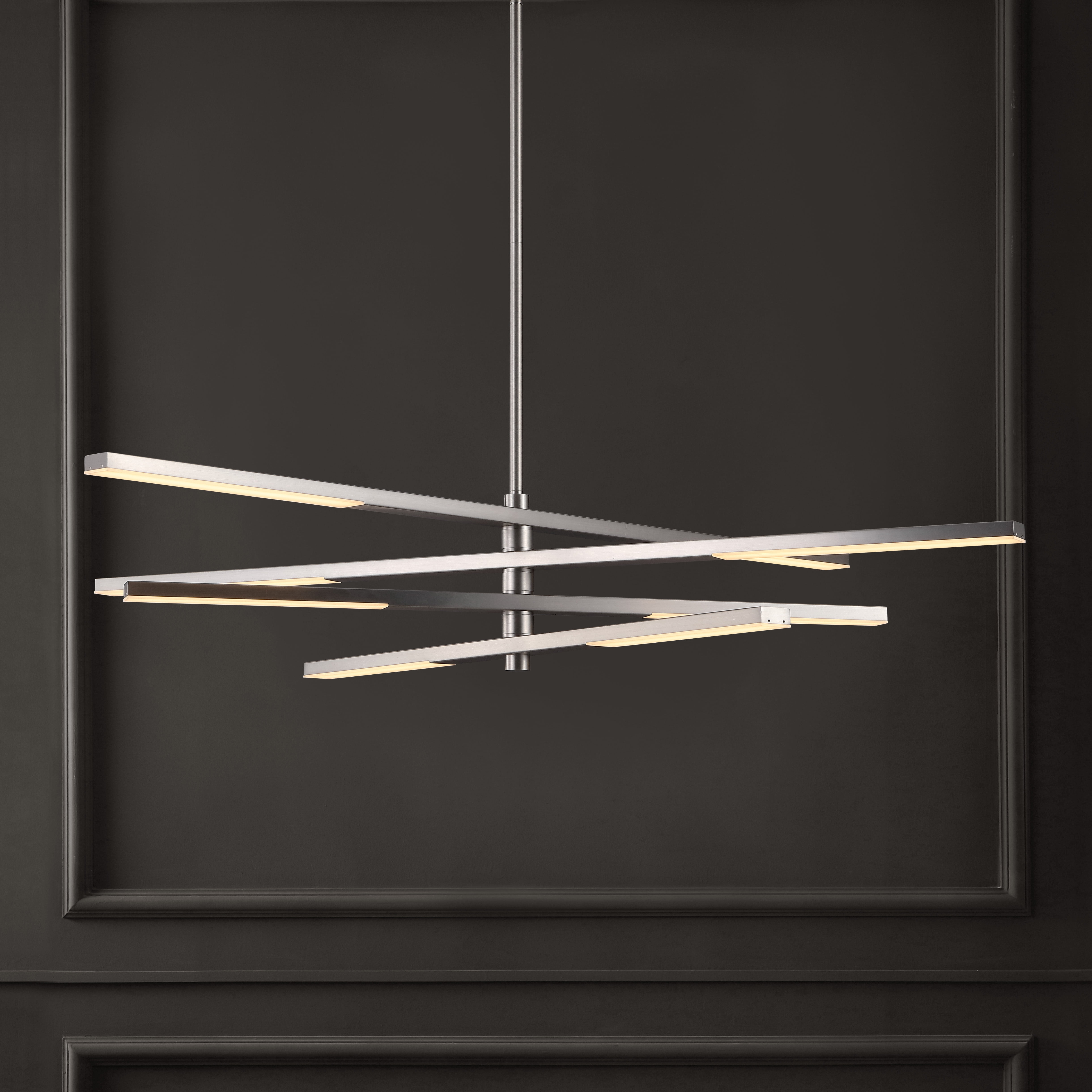 Safavieh Oswalt 8-Light Modern Nickel Chandelier