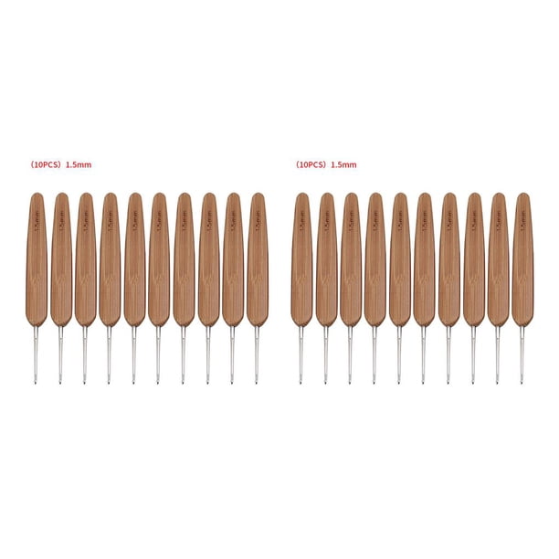 Advancent 10pcs/Set 0.5mm-2.75mm Bamboo Knitting Set Pequeño 1 cabeza 1.5mm 2piezas