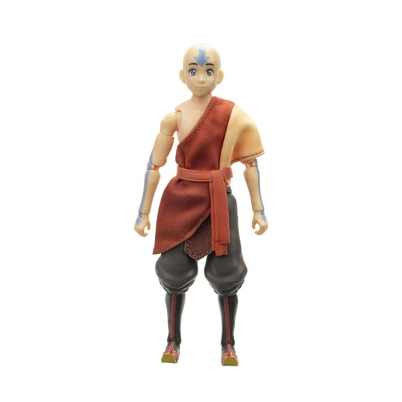 Avatar: The Last Airbender Aang (Book Three) - 6.5 i nch Scale Figure with Alternate Faceplate, Swappable Hands, Staff and Air Bending Effect