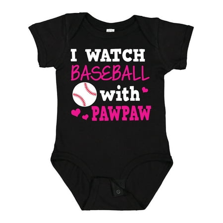 

Inktastic I Watch Baseball with My Pawpaw Gift Baby Girl Bodysuit