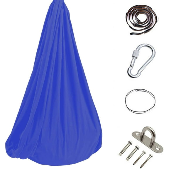 Sensory Swing for Kids/Adults, Therapy Swing Toddlers Hammock for Autism, ADHD,Special Needs Swing for Calming & Relaxing, Sensory Chair Toys & Gift (Hardware Included), 59x110in (Royal Blue)