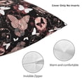 thumbnail image 3 of Pofeuu Butterfly Print Double-sided plush pillowcase Square Throw Pillow Covers Pillows Cover for Living Room Bedroom Sofa Couch Cushion Cover（No pillow core）-26"x26", 3 of 7