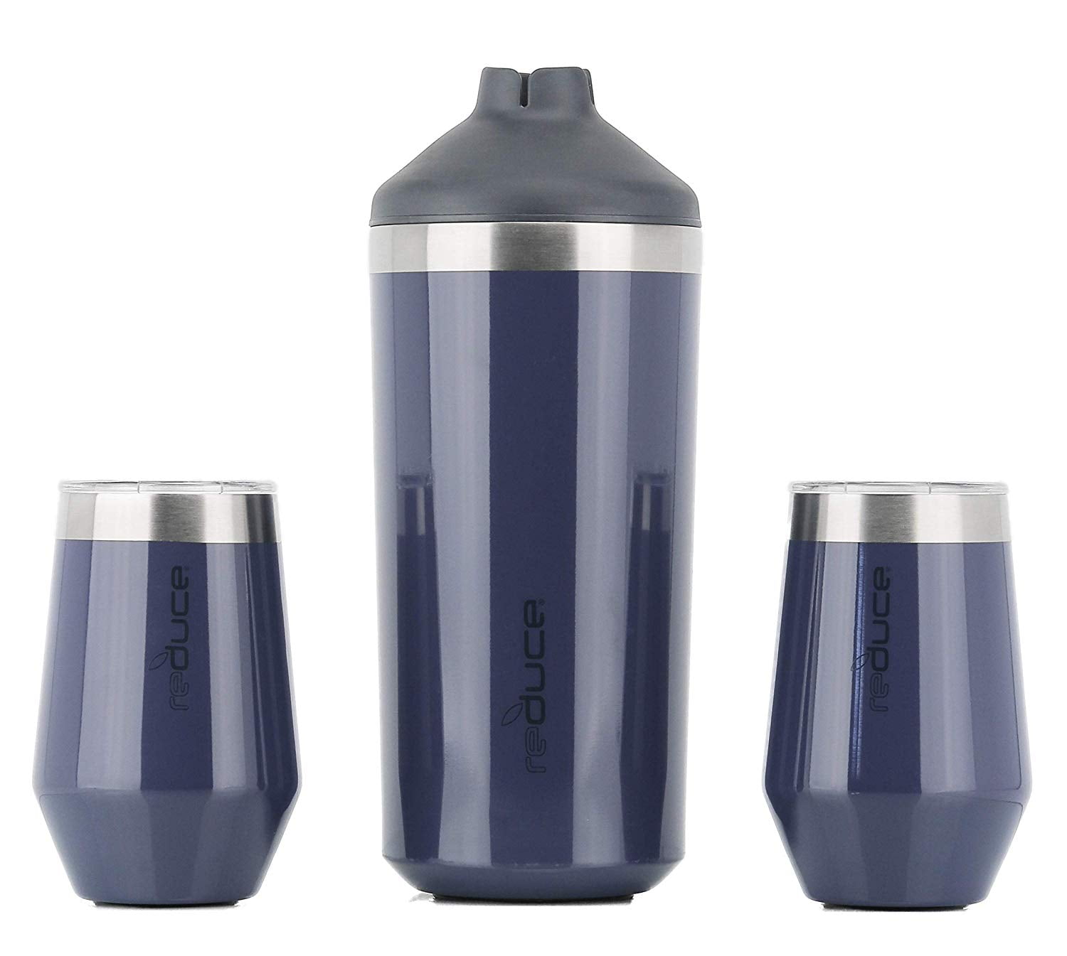 reduce Stainless Steel Wine Cooler Set, Opaque Gloss Denim Includes