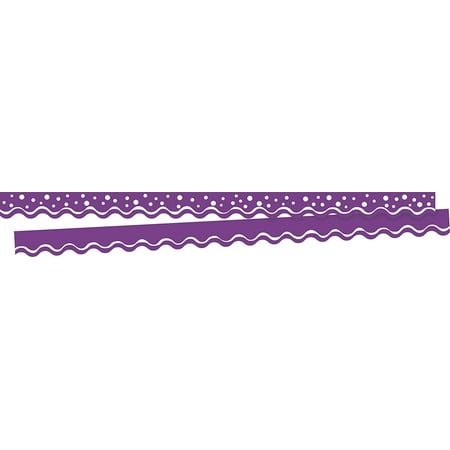 UPC: 0704068009943 | Barker Creek Double-Sided Scalloped Border  Happy Grape  for Bulletin Boards  Reception Areas  Halls  Break Rooms  Office  School  Home Learning Decor  2.25” x 39’ (994)
