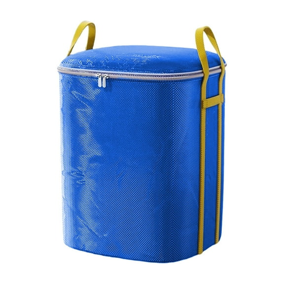 Hvmvliv Christmas Supplies Storage Bag, Reinforced Handle Extra Large Organizer for Clothes Toys Decor, Thickened Double Zipper Blue