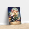 thumbnail image 3 of Merry Christmas Newfoundland Santa Hat Xmas Tree Winter Holiday Vertical Matte Canvas Poster Newfie Dog Lover Gifts Wall Art Home Decor - 01013, 3 of 5