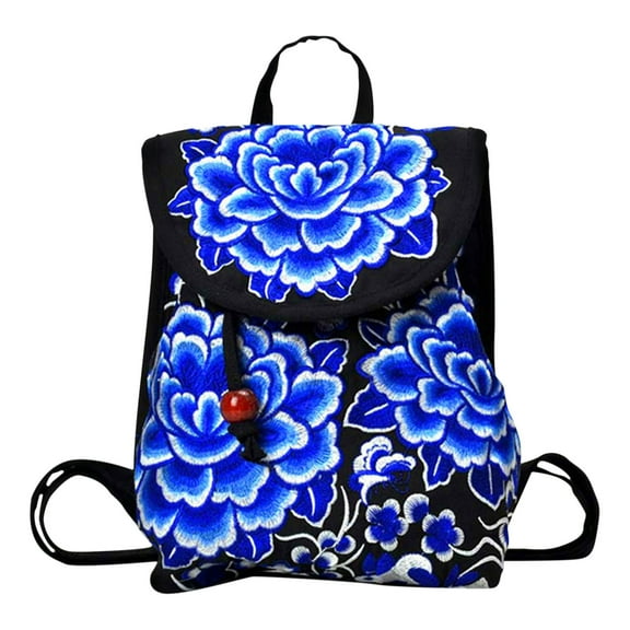 HBBKVI Backpack, Ethnic Style Bag Embroidered Stylish Backpack for Women, Unique Aesthetic Backpack