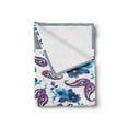 thumbnail image 2 of Paisley Soft Flannel Fleece Throw Blanket, Watercolor Spring Petals and Oriental Motifs Pattern, Cozy Plush for Indoor and Outdoor Use, 50" x 70", Azure Blue Multicolor, by Ambesonne, 2 of 5