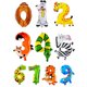 thumbnail image 1 of Gwong Juguete Lindo Número de animales Foil Globos Globs Party Cumpleaños Decoración de la boda Regalo de Ballon Gwong 8105417, 1 of 6