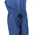 thumbnail image 4 of Qiylii Women's Fashion Sleeveless Denim Romper Jean Top Jeans Casual Jumpsuit Romper, 4 of 6