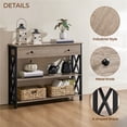 thumbnail image 5 of Yaheetech 2-Tier Console Table for Living Room, Gray, 5 of 8