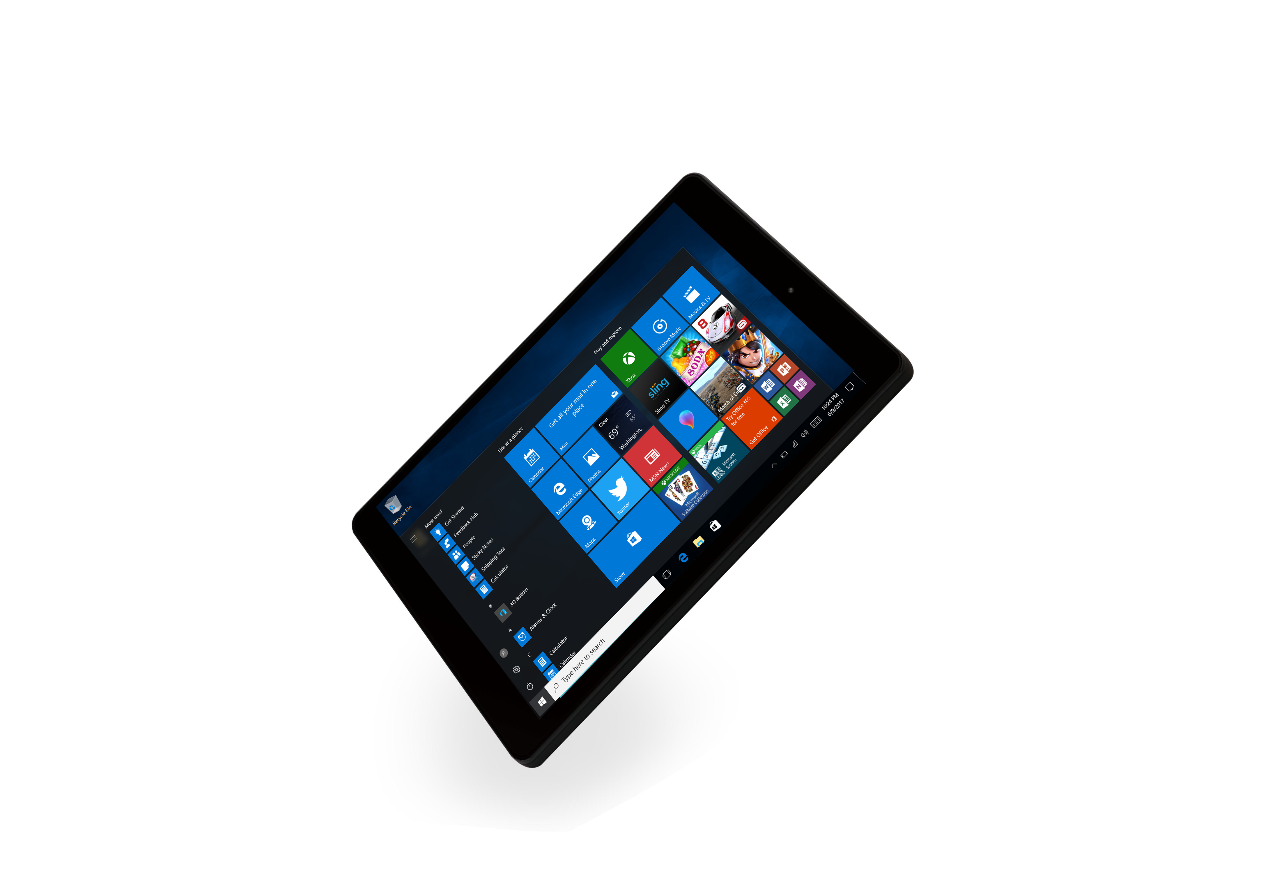 Ematic Intel 8" 16GB with Windows 10 Quad-Core Touchscreen Tablet with Leather Keyboard Case and Bluetooth 4.0 - image 3 of 6