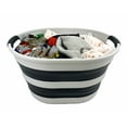 thumbnail image 7 of SAMMART 23L (6 Gallons) Collapsible Plastic Laundry Basket - Oval Tub / Basket - Foldable Storage Container / Organizer - Portable Washing Tub - Space Saving Laundry Hamper, 7 of 7