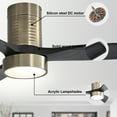 thumbnail image 3 of Sofucor 52-Inch Flush Mount Contemporary Ceiling Fan with Dimmable LED Light and Remote, 3 of 5