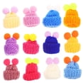thumbnail image 3 of OUNONA 60Pcs Reusable Small Woolen Yarn Hats for DIY Craft Supplies and Festive Decorations, 3 of 5
