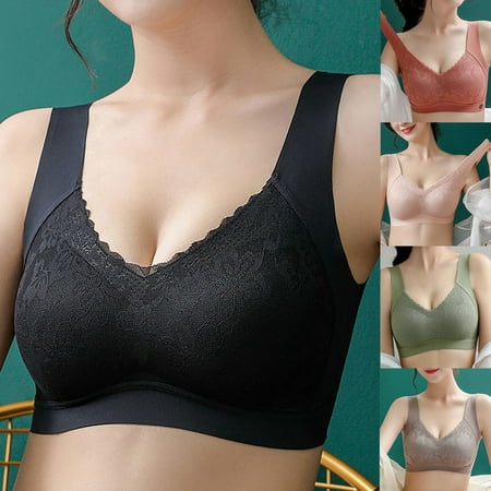 Itsame 1 Pack Everyday Casual Bra Set Womens Full Support Bra Wireless Comfort Bralette Khaki Size XL