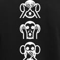 thumbnail image 3 of CafePress - Three Wise Monkeys Emoji Vertical Pajamas - Women's Short Sleeve Print T-Shirt and Pants Dark Cotton Pajama Set, 3 of 7