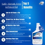 Black Diamond Stoneworks Marble & Tile Floor Cleaner Concentrate, pH Neutral, Streak-Free & No-Rinse Formula for Granite, Travertine, Limestone, Slate, Ceramic & Porcelain Floors (1 Quart)