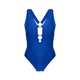 thumbnail image 4 of Trajes de Baño de Corte Alto para las Mujeres Correa sin Espalda Color Sólido con Cojín de Pecho Verano Inalámbrico, 4 of 7