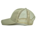 thumbnail image 2 of Unisex Plain Solid Baseball Cap Sun Visor Mesh Back Adjustable Ball Trucker Hat Beige, 2 of 3