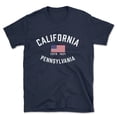 thumbnail image 1 of California Pennsylvania Patriot Men's Cotton T-Shirt, 1 of 1