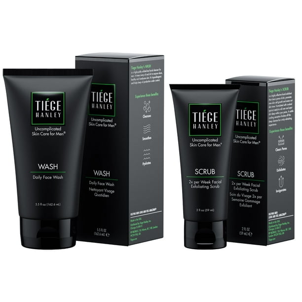 Limpiador facial y exfoliante Tiege Hanley para hombres